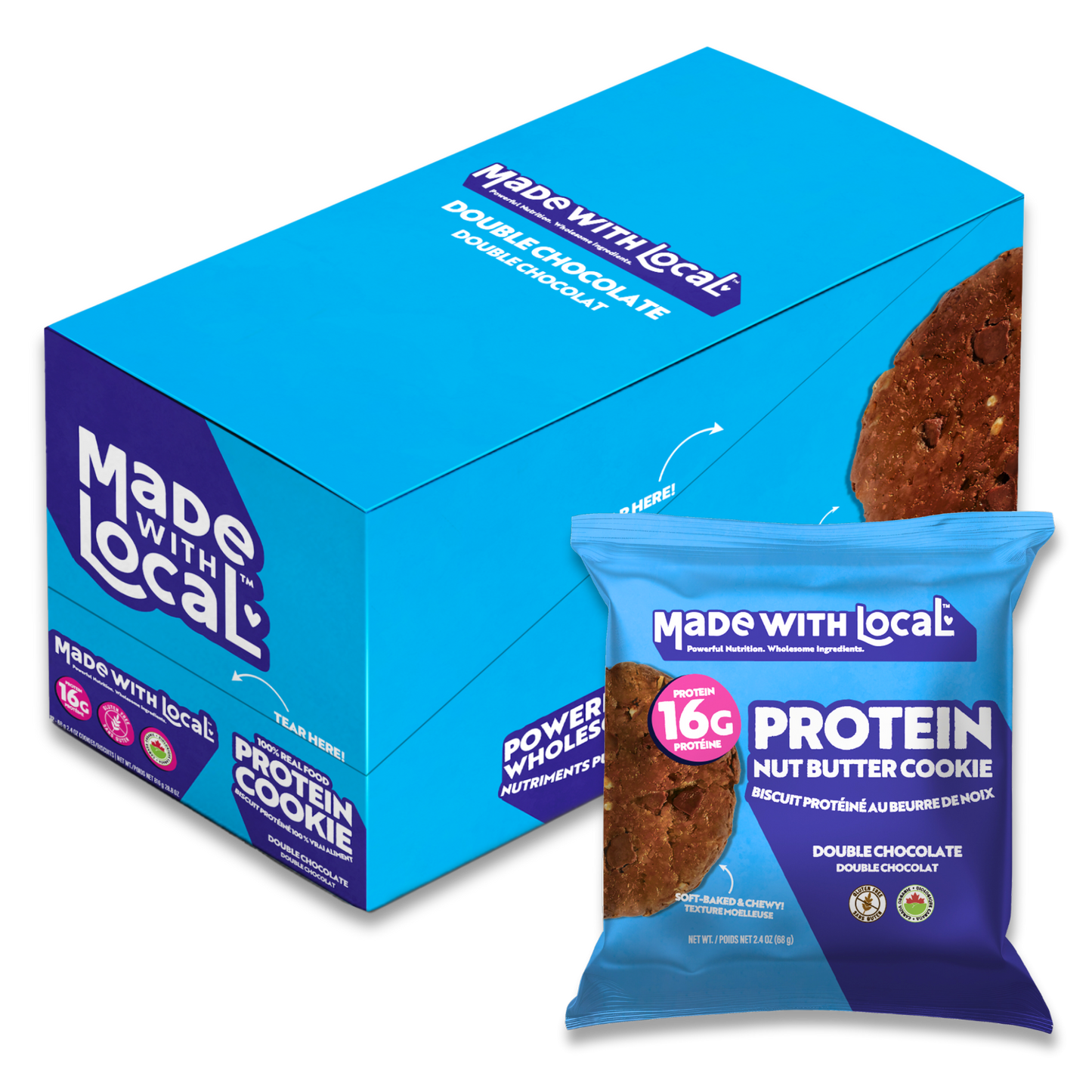 Double Chocolate Protein Cookie - Carton of 12