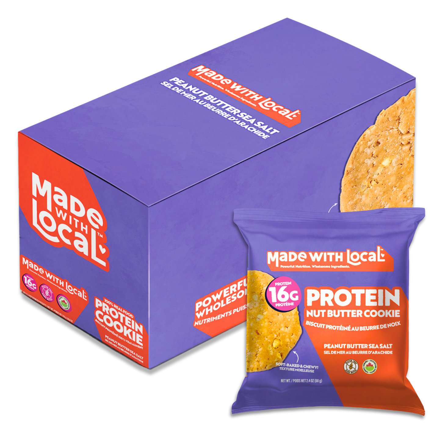 Peanut Butter Sea Salt Protein Cookie - Carton of 12