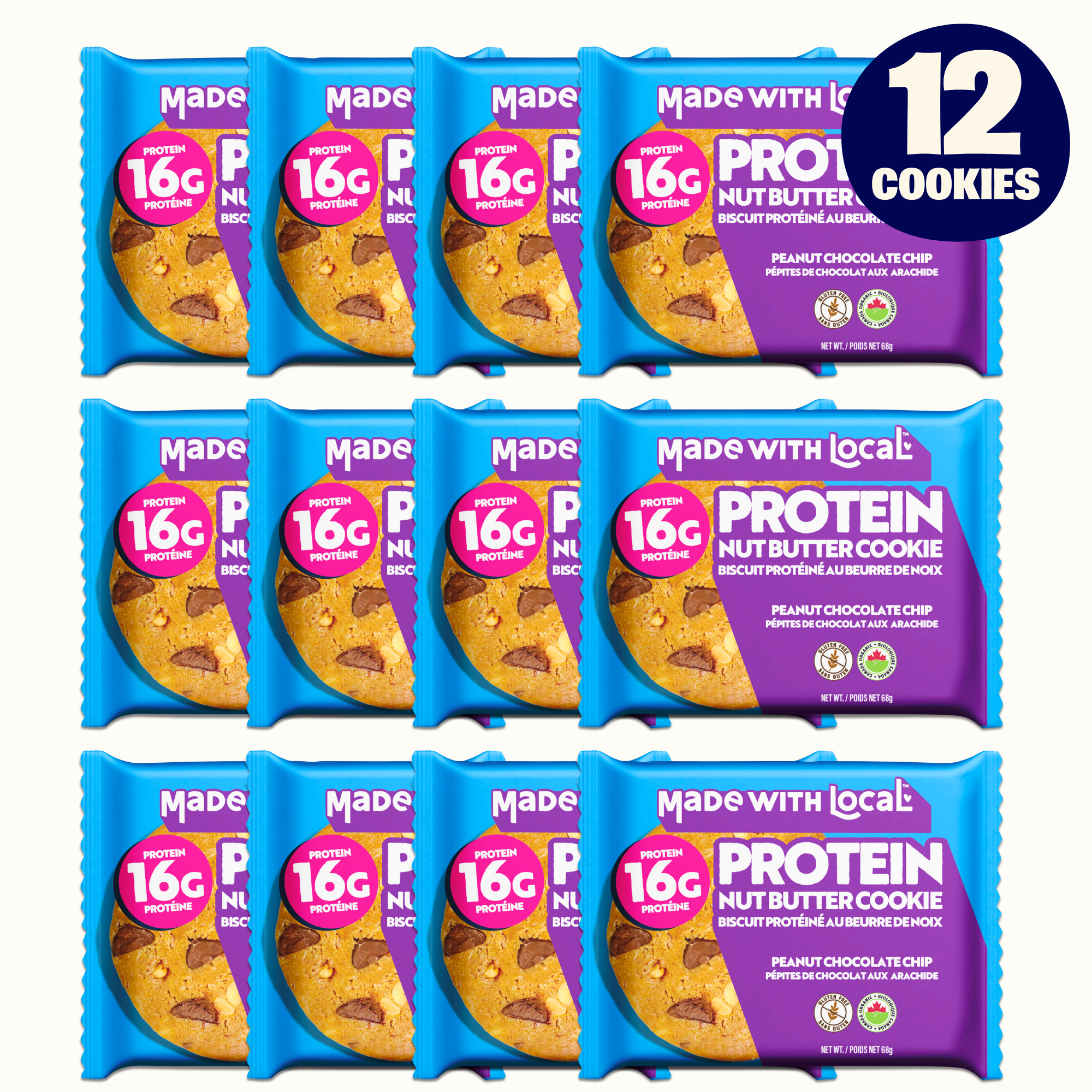 Peanut Chocolate Chip - Carton of 12